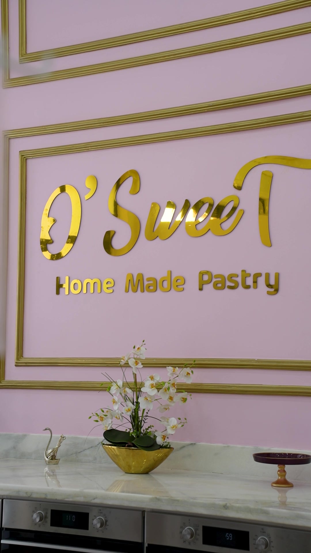 Mur signature O'Sweet doré